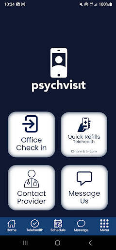 Android application Psychvisit App screenshort