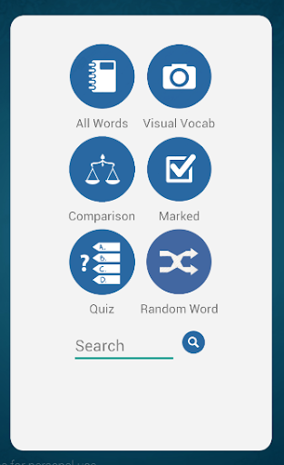 Android application GRE Vocabulary Builder screenshort
