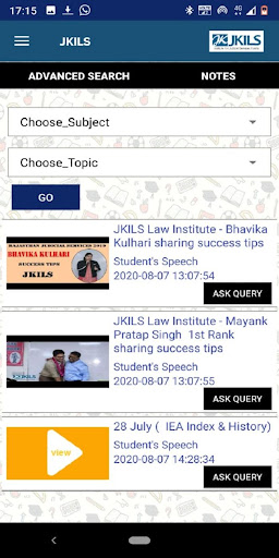 JKILS Institute Screen 2
