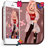 Cover Image of Download Cute Swagger Girl Theme 1.1.2 APK