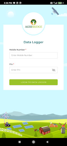 Android application Agribridge Data Logger screenshort