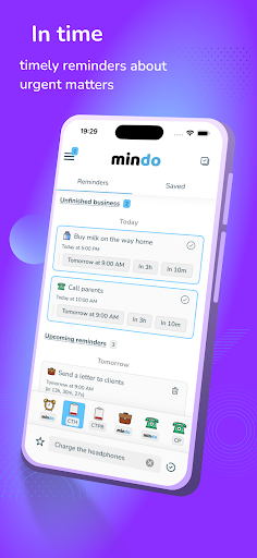 Android application mindo - your to do reminders screenshort