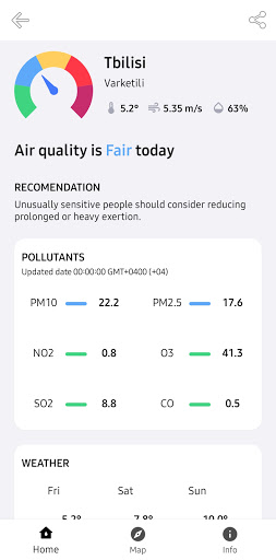 Georgian air quality Screen 2