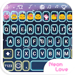 Cover Image of Tải xuống Neon Love Emoji Keyboard Theme 1.0.5 APK