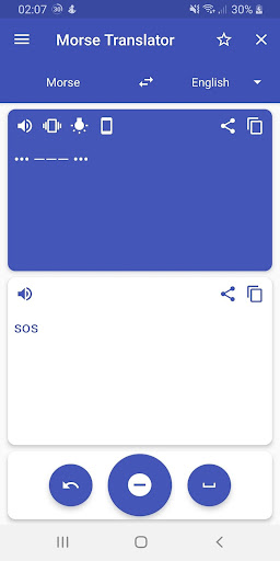 Morse translator Screen 2