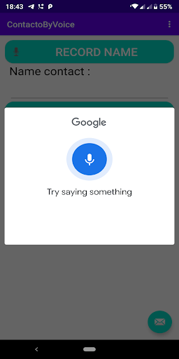Add contact by voice Screen 2