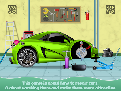 Play Kids Car Wash Service Auto Workshop Garage