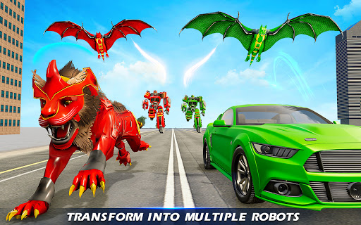 Lion Robot Car Game 2021 u2013 Flying Bat Robot Games screenshots 15