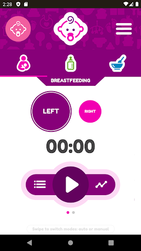 Android application Breastfeeding Baby Tracker screenshort