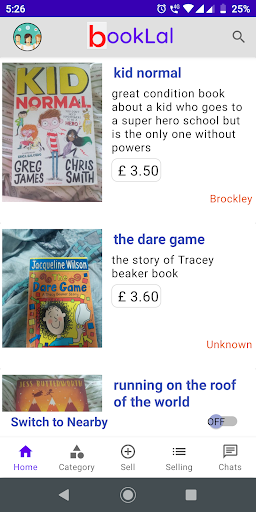 Android application BookLal - Buy/Sell Used Books screenshort