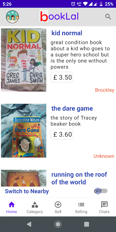 BookLal - Buy/Sell Used Books Screen 1