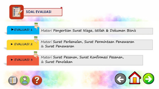 Android application Belajar Surat Niaga screenshort