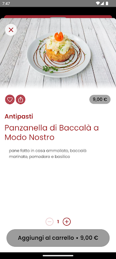 Android application Lievito Pizzeria screenshort