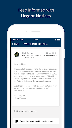 Waterfall City CommunityPortal Screen 3