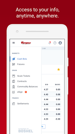 Android application Burgess Grain Co. screenshort