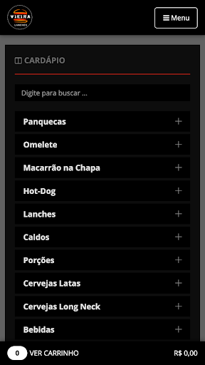 Vieira Lanches Screen 2