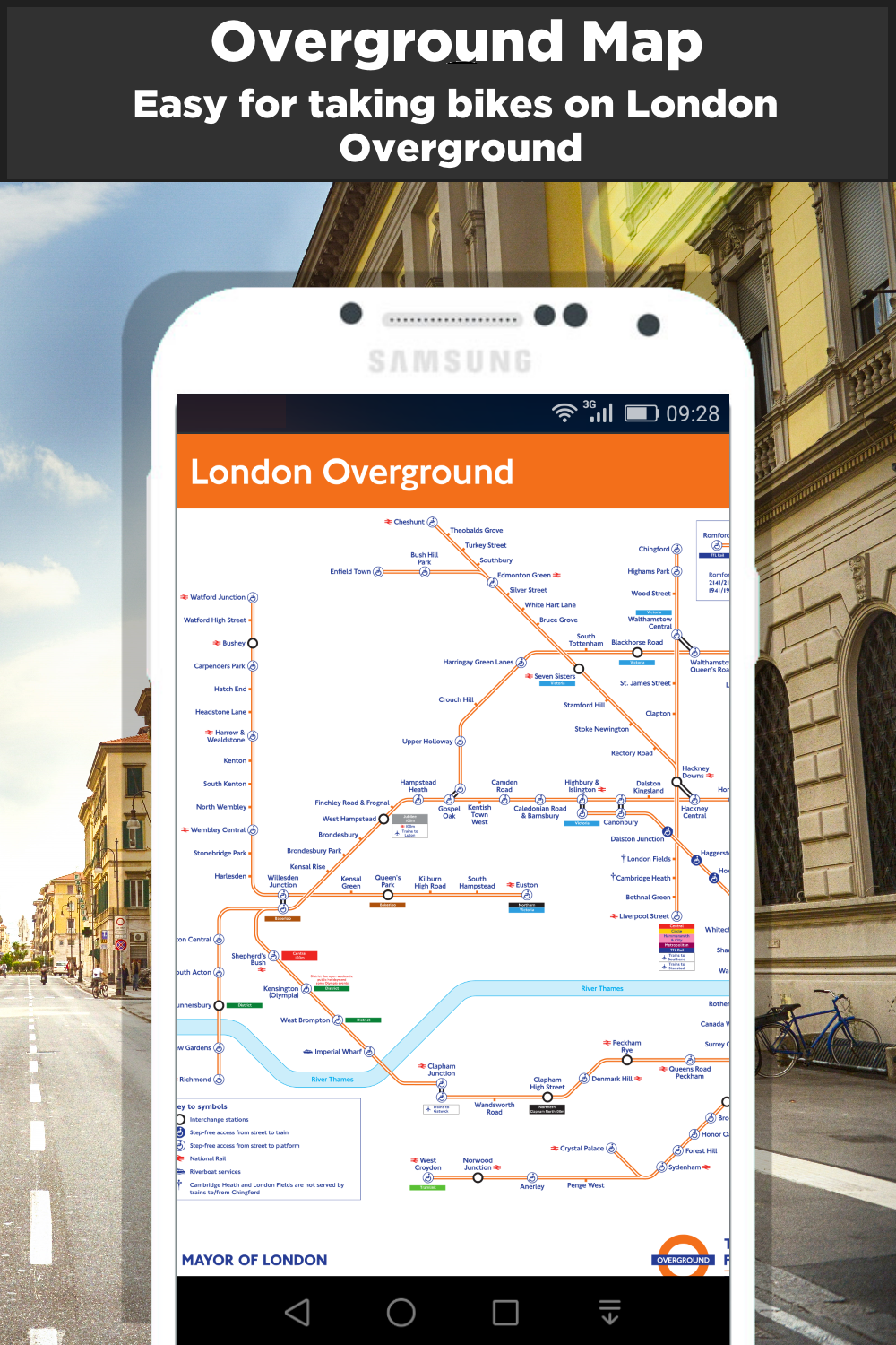 Android application London Tube & Rail Map screenshort