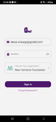 Android application ONE: Challenges & Track Skills screenshort