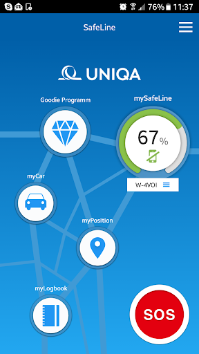 Android application UNIQA SafeLine screenshort
