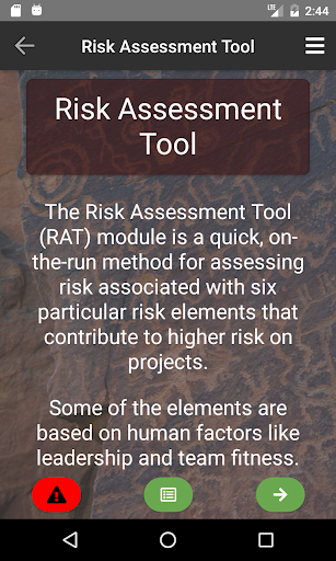 USFS Risk Calculator Screen 2