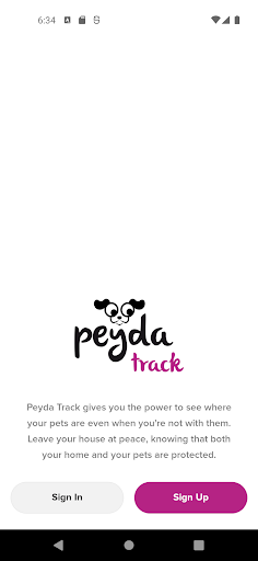 Android application Peyda Track screenshort