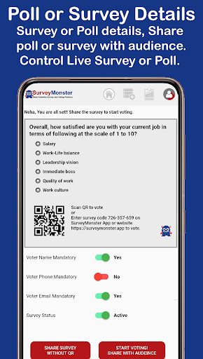 SurveyMonster: Create Polls Screen 3