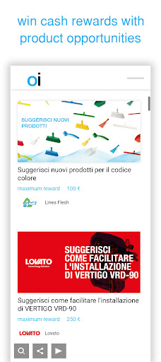 Android application openinnovation.me LITE screenshort