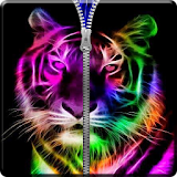 Neon Tiger Zipper Lock icon