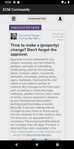 ECM Community Screen 2