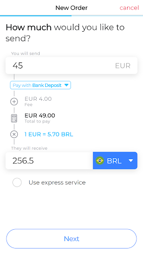 Android application Speed Fast Money Transfers screenshort