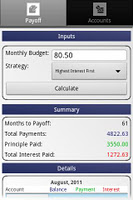 screenshot of Credit Card Payoff Calculator