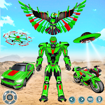 Flying Hawk Robot Car Game Apk