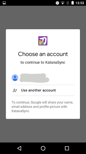 KatanaSync Backup & Restore Screen 2