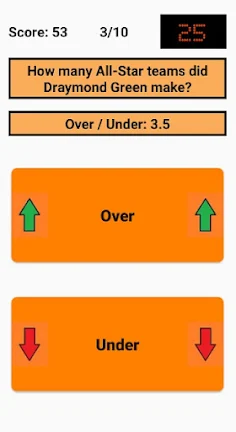 NBA Over/Under Quiz - Screenshot 2