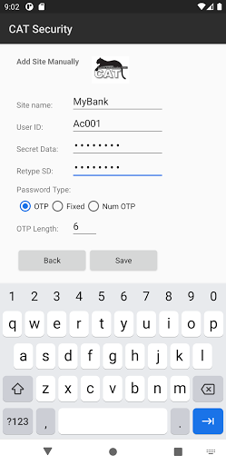 CAT Authentication Token 4.0 Screen 3