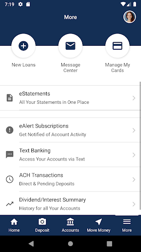 Android application Mission City FCU screenshort