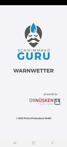 Android application schwimmbadGURU Warnwetter screenshort