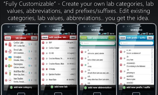Lab Values + Medical Reference Screenshot