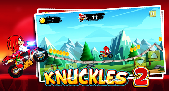 Knuckles Hedgehog Moto Climb