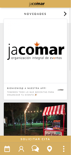 Android application Jacomar Eventos screenshort