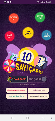 Android application Loto Sayı Çarkı screenshort