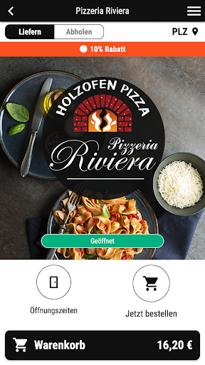 Android application Pizzeria Riviera screenshort
