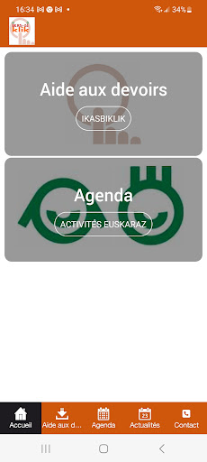 Android application ikasbiklik screenshort
