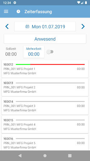 Pro Projekte WORK Mobile Screen 2