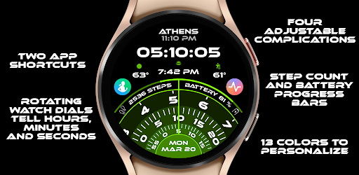 Android application RB016 Rotating Watch Dials screenshort