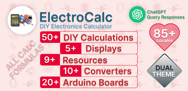 ElectroCalc - Electronics Bildschirmfoto