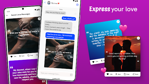 Screenshot of Romantic Love Messages Texts