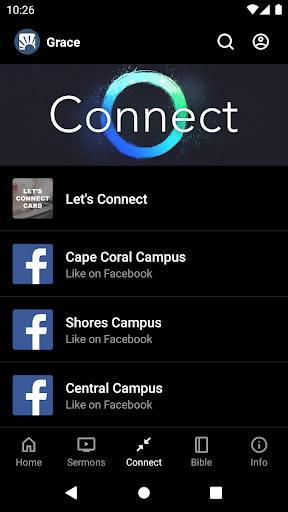 Screenshot of Grace Church App