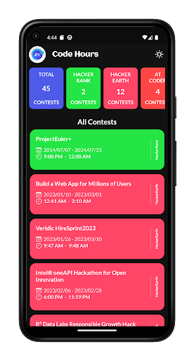 CodeHours - Coding Contests Screen 2