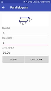 Area Calculator surface area f Screenshot